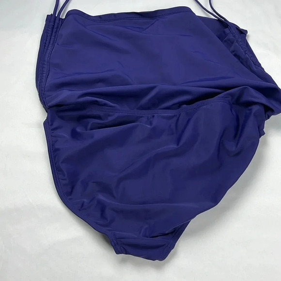 Island Escape New Women’s 12 Ruched Side Tie Skirted Swimsuit Bottom - Picture 9 of 11